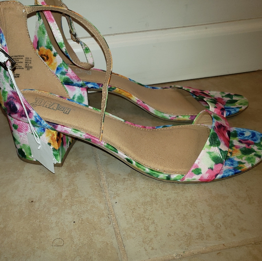 Brash Floral Scrappy Heels